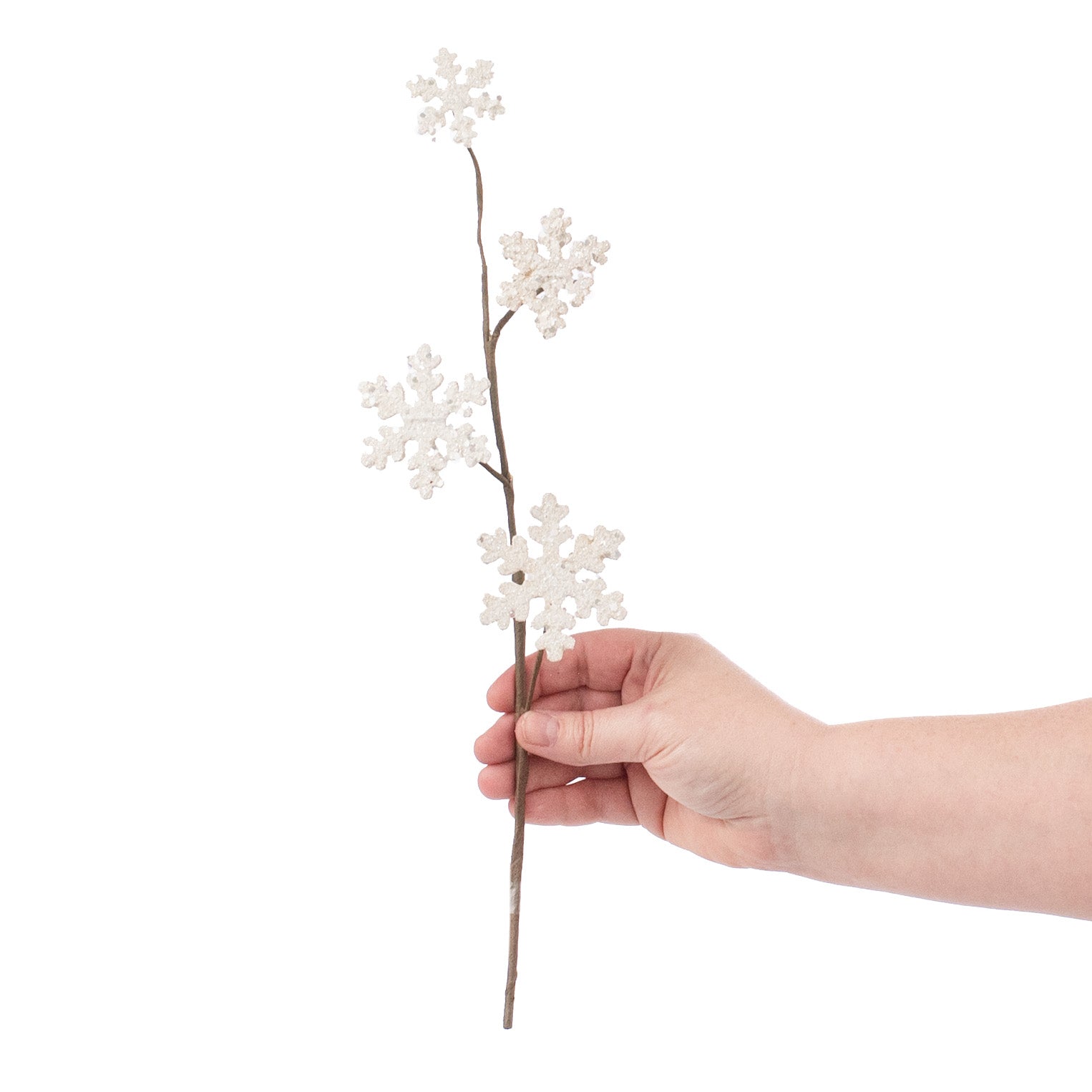 15" Glitter Wood Snowflake Pick detail photo 3
