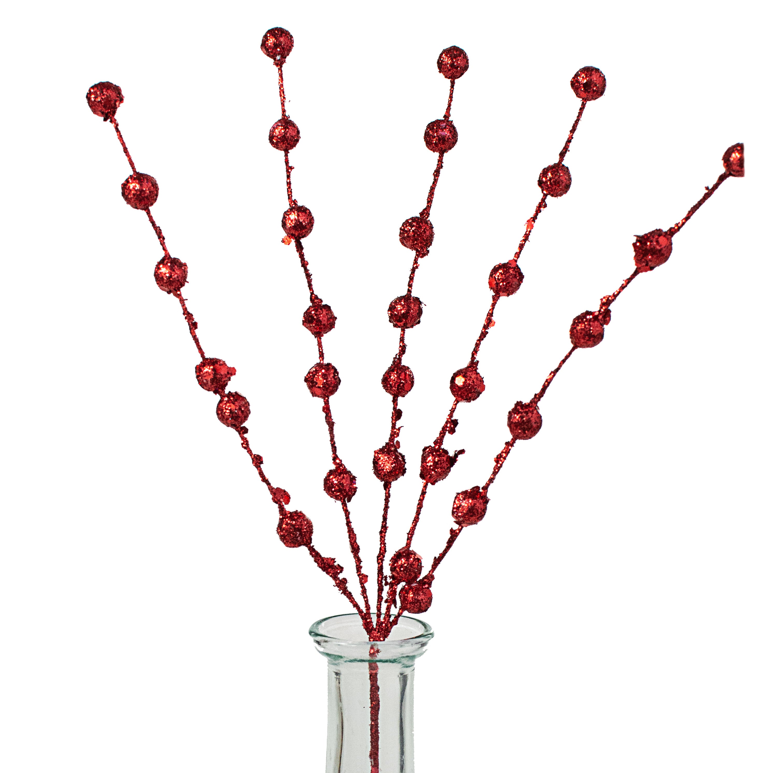 12" Glittered Ball Pick: Red Item Number: 90508-RD