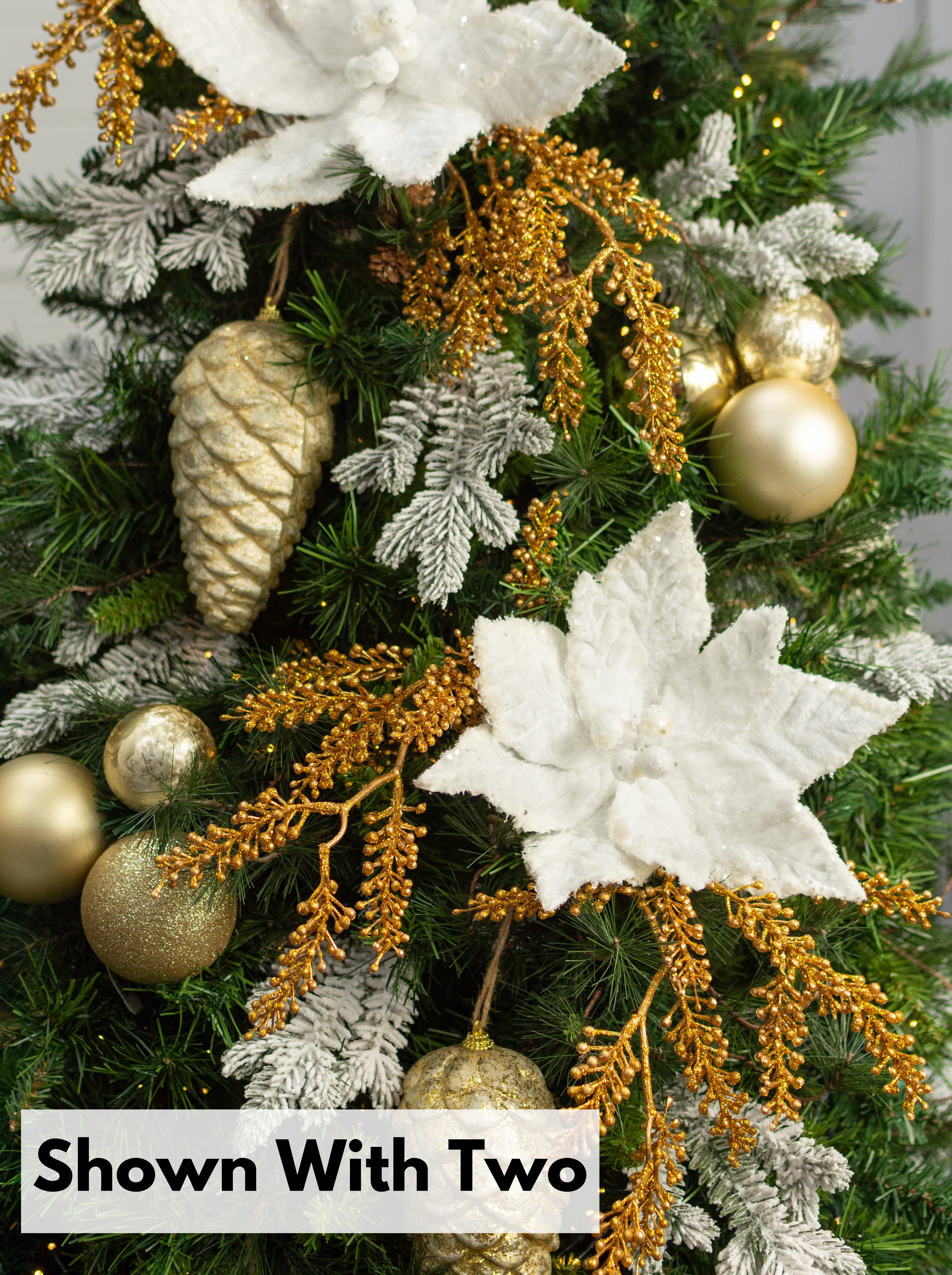 33" Glittered Berry Cluster Spray: Gold Lifestyle Photo