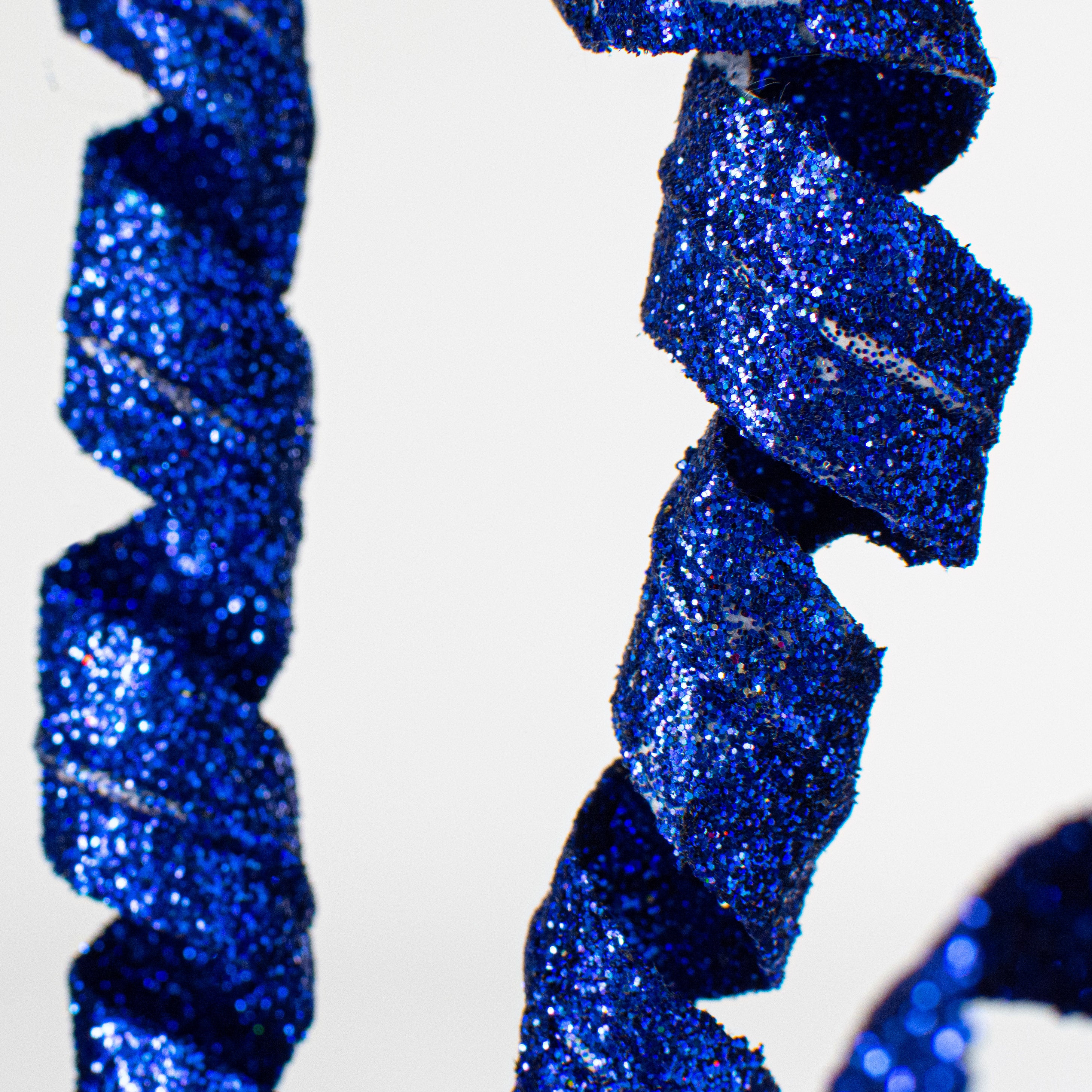 13" Glittered Curly Pick: Blue Lifestyle Photo