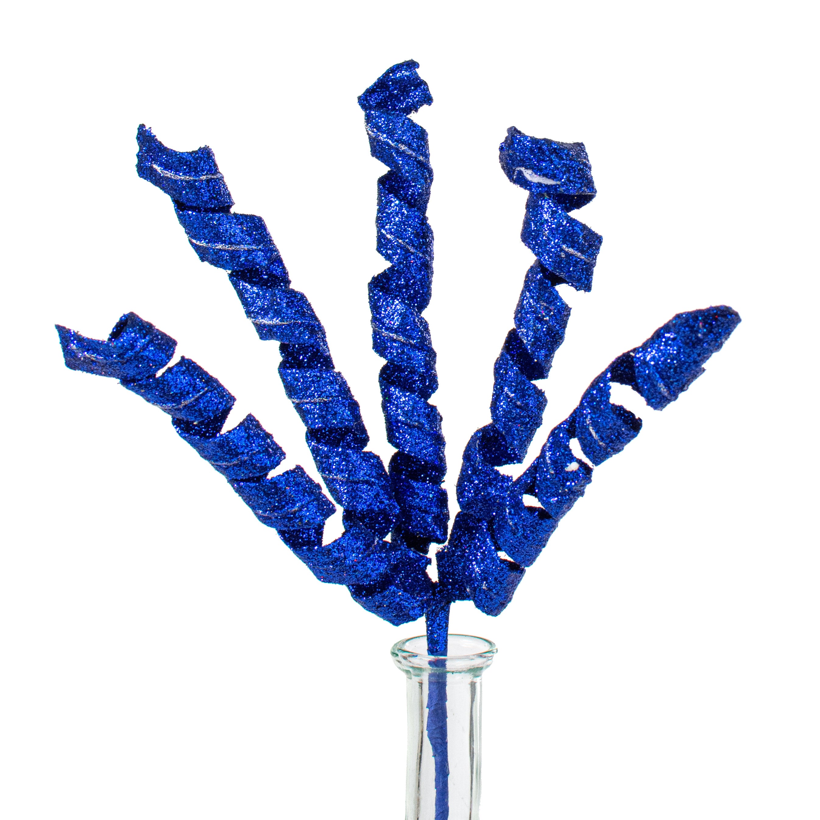 13" Glittered Curly Pick: Blue Item Number: 72136-BL