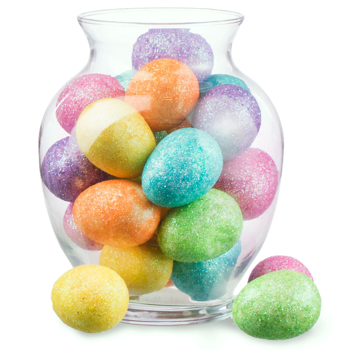 1.75" Glittered Eggs: Pastels (24) detail photo 4