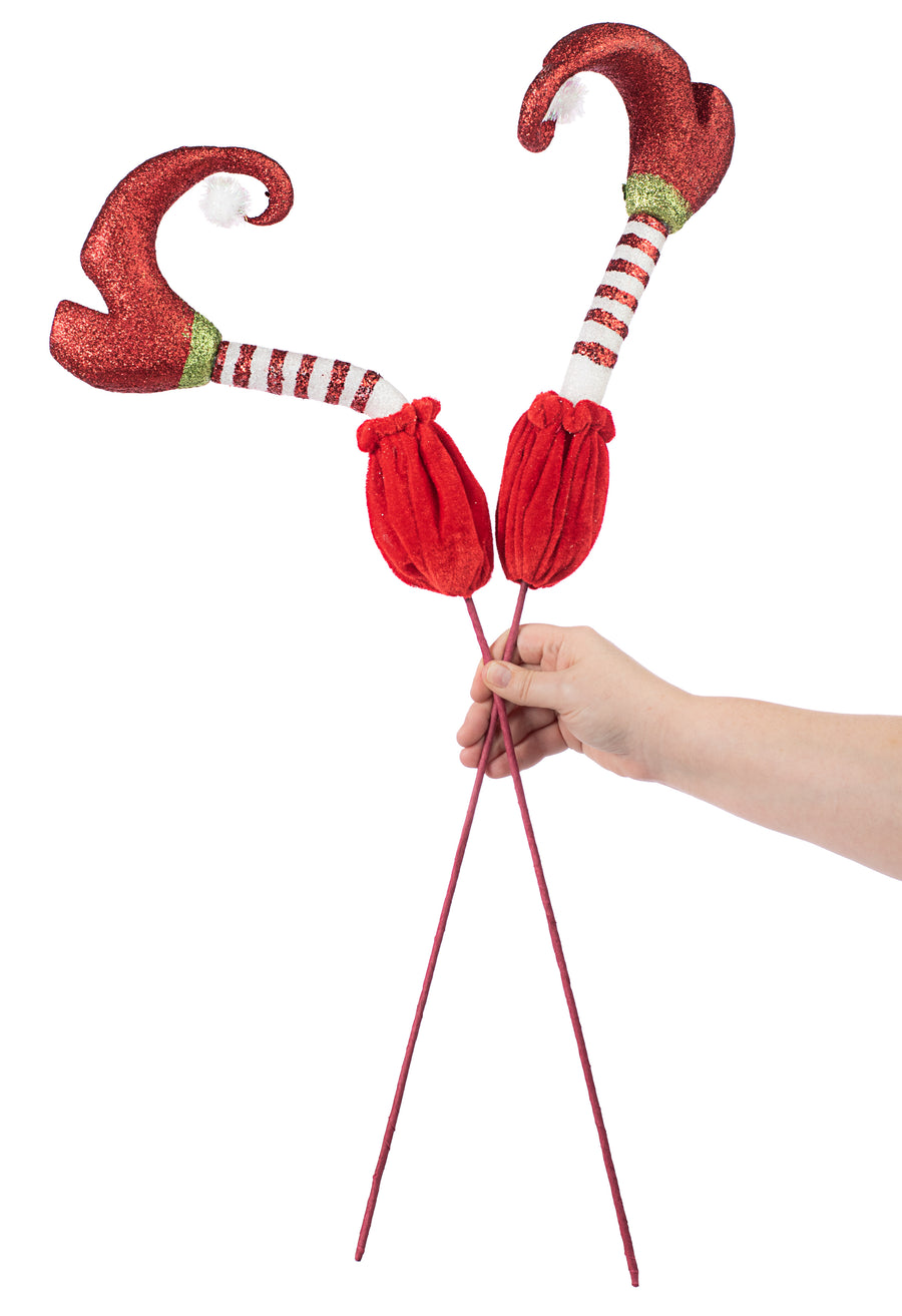 29" Glittered Elf Leg Picks (Set of 2) detail photo 3