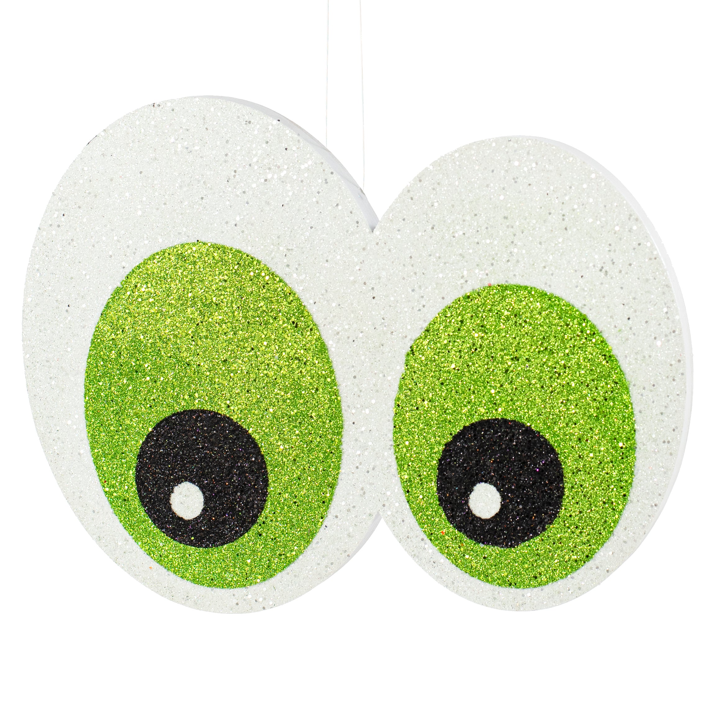 14" Glittered EVA Foam Eyeballs Hanger: Green Item Number: HH759252