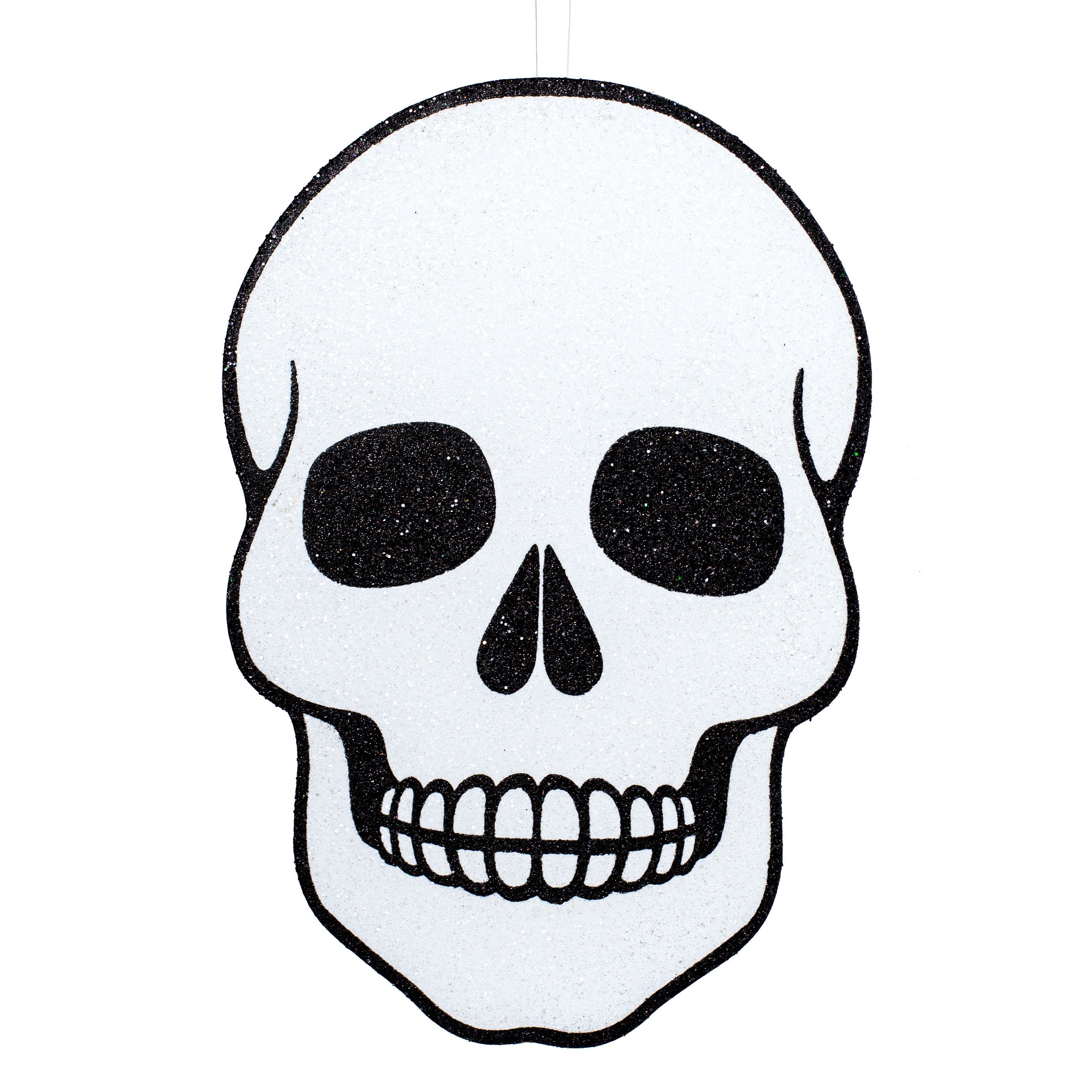 20" Glittered EVA Foam Skull Door Hanger Item Number: HH7481