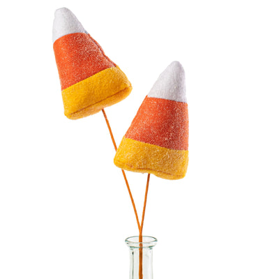 22" Glittered Fabric Candy Corn Spray Item Number: 56698HAL