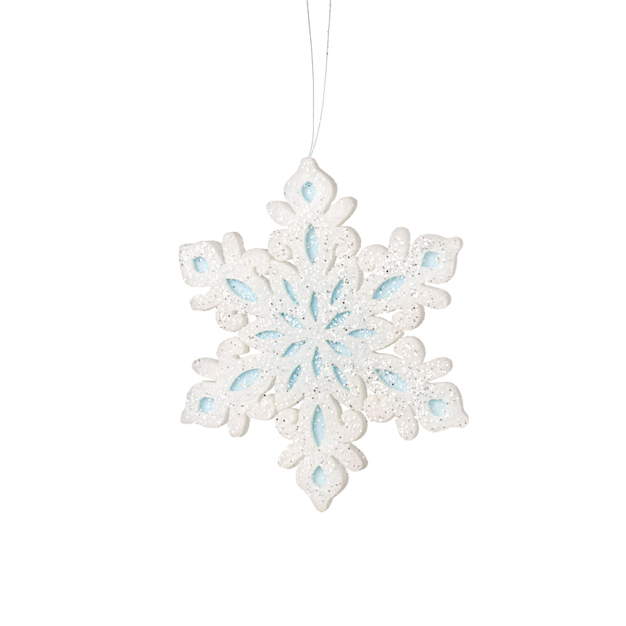 8" Glittered Felt & Foam Snowflake Ornament: Light Blue Item Number: XY849014