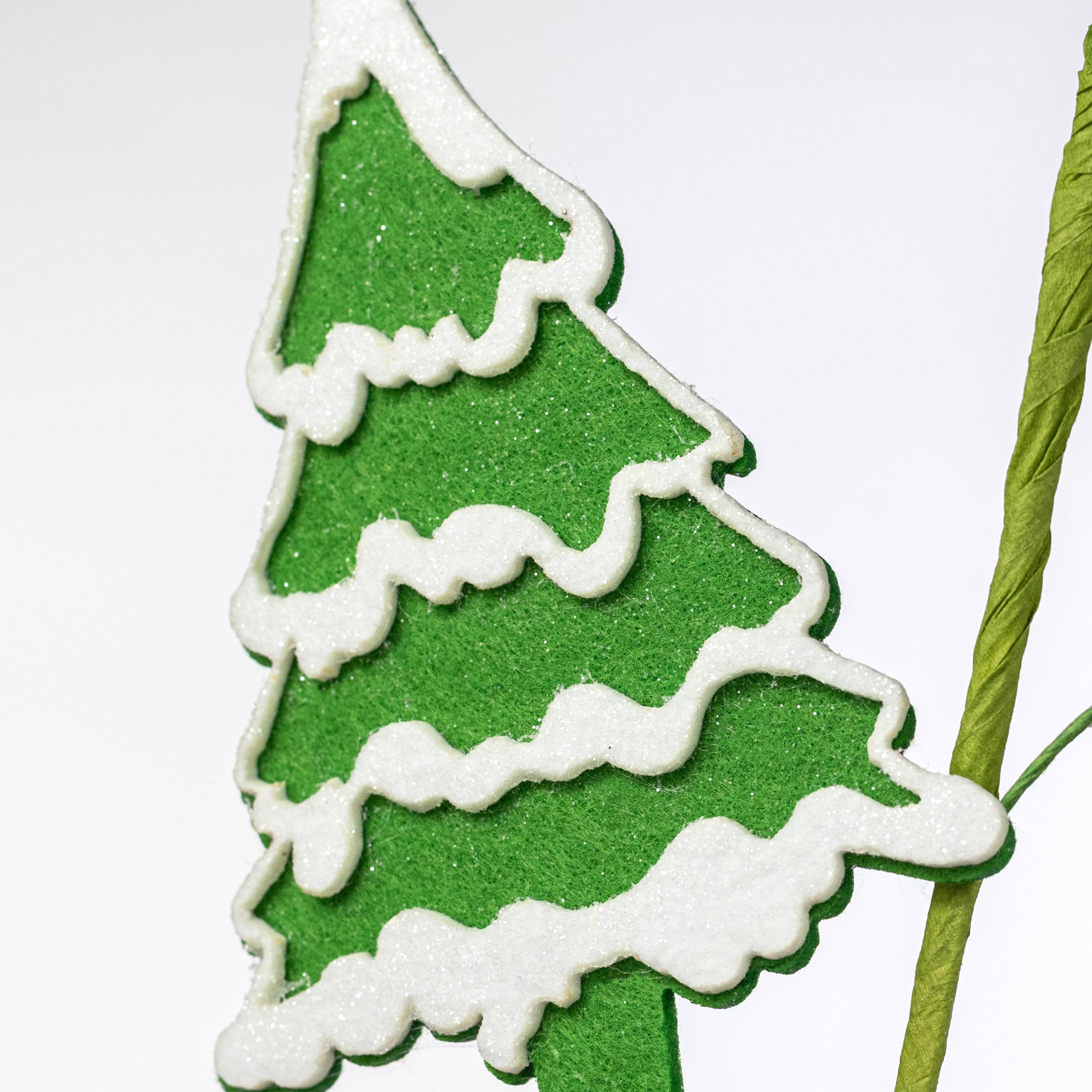 30" Glittered Felt Snowy Christmas Tree Spray Lifestyle Photo