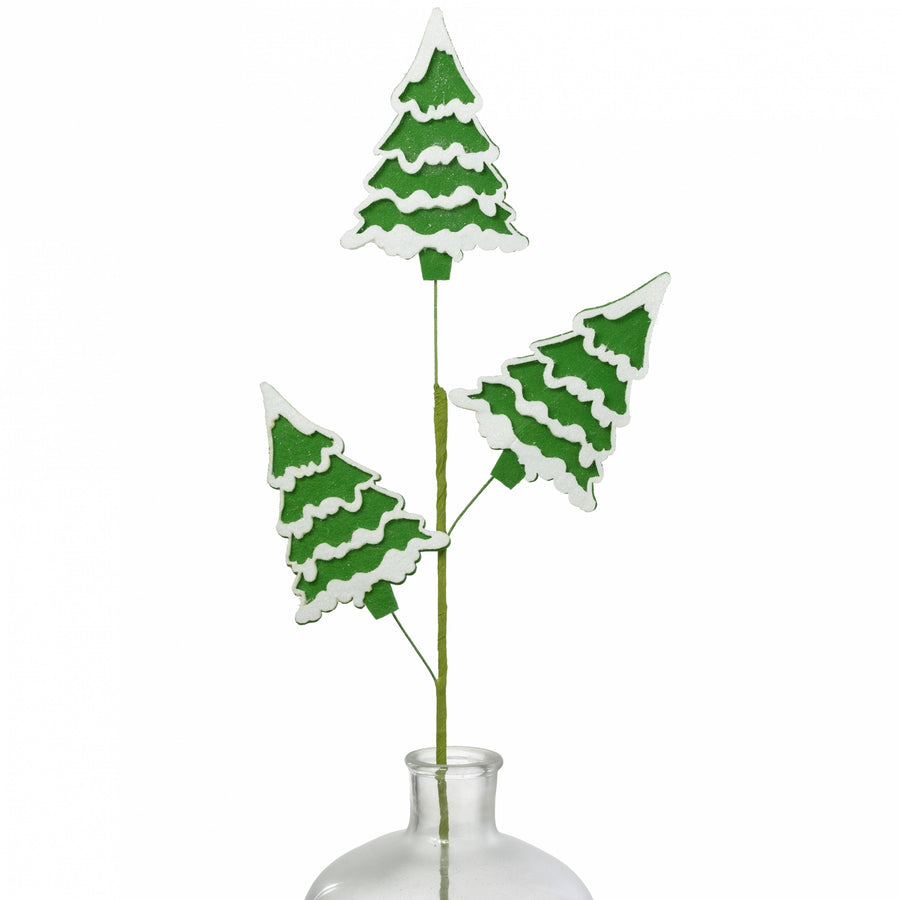 30" Glittered Felt Snowy Christmas Tree Spray Item Number: XP018137