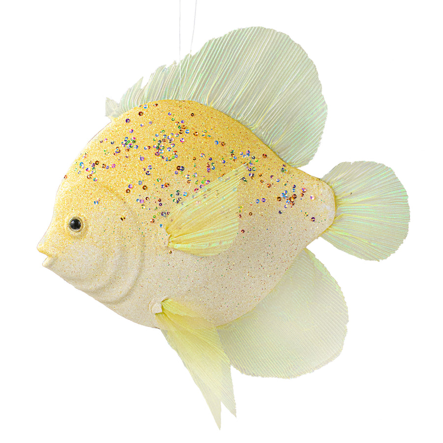 15" Glittered Foam Fish Ornament: Yellow Item Number: 62847YW