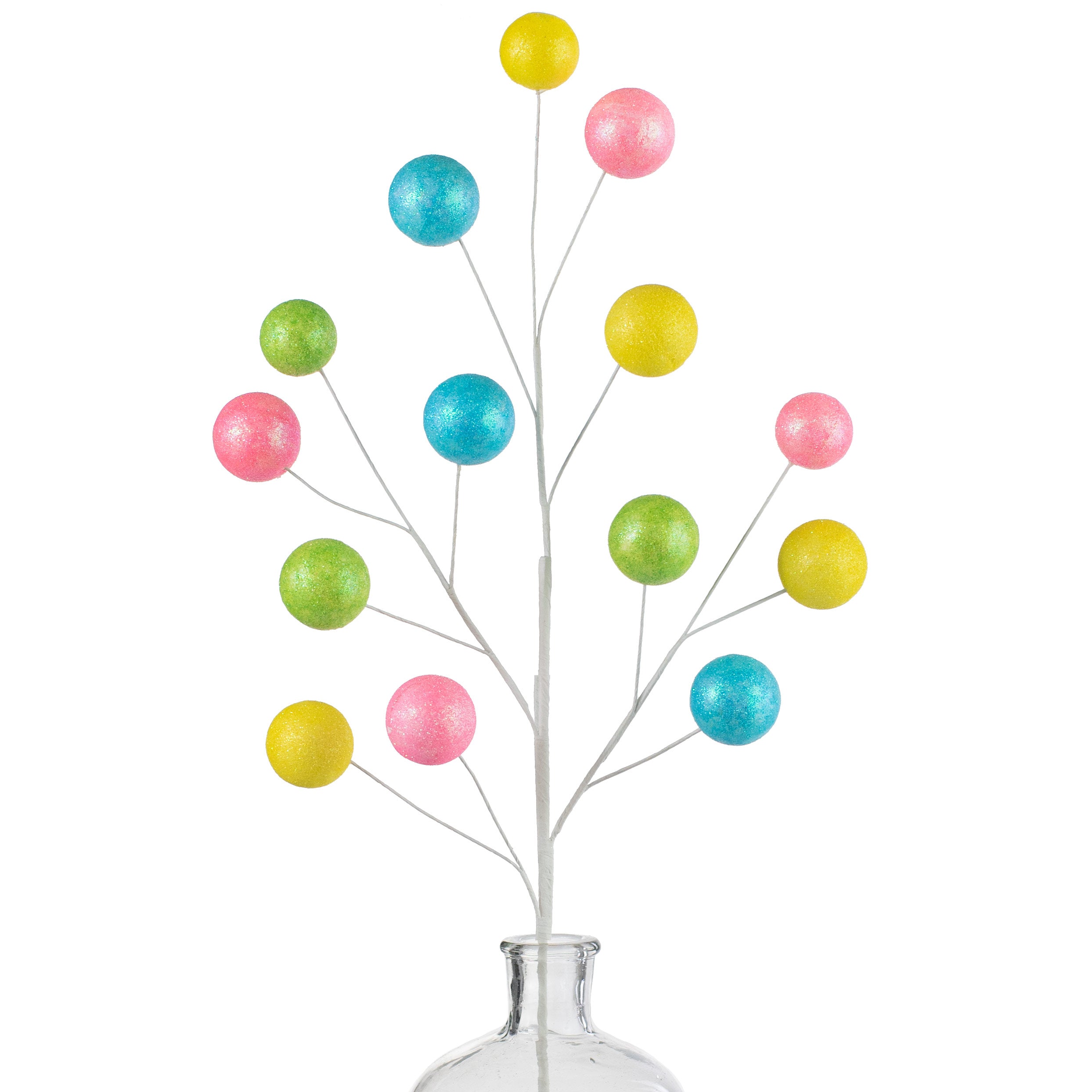 28" Glittered Gum-ball Spray: Pastel Multi Item Number: 63392MULTI