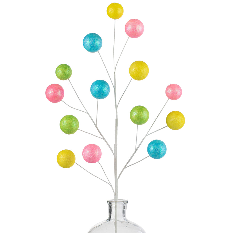 28" Glittered Gum-ball Spray: Pastel Multi Item Number: 63392MULTI