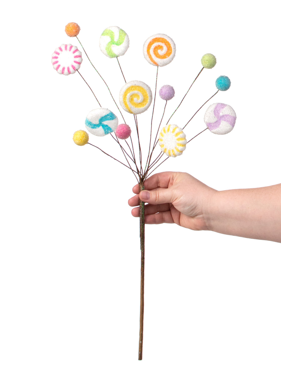 Glittered Pastel Candy Floral Spray: 22" detail photo 3