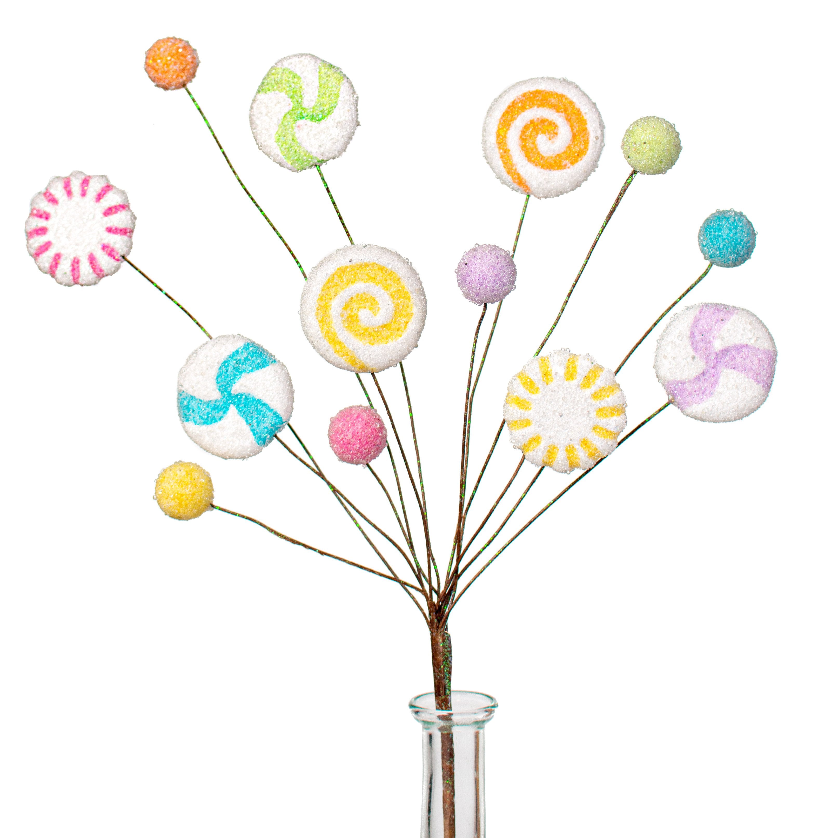 Glittered Pastel Candy Floral Spray: 22" Item Number: XS5660J5