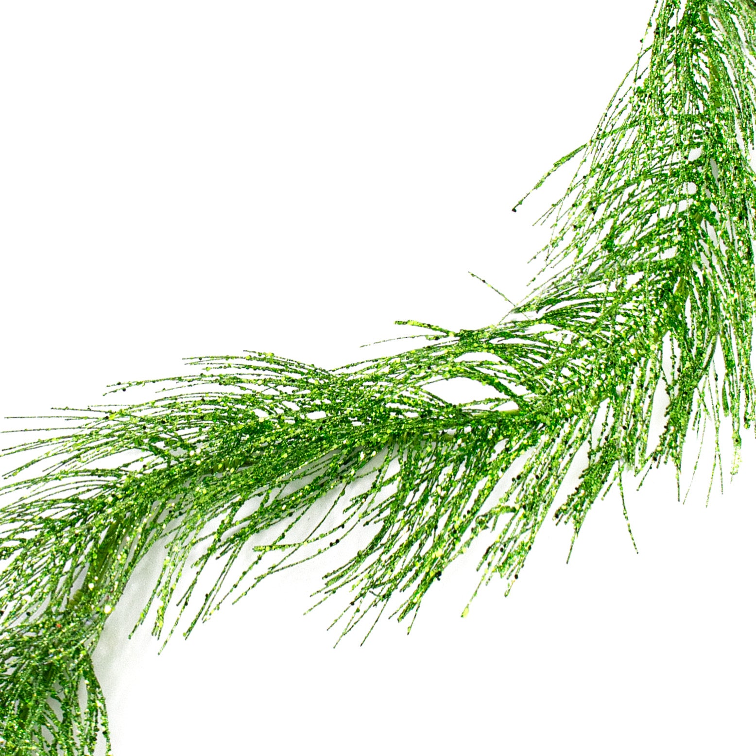 5' Glittered Pine Garland: Lime Green Item Number: XV798656
