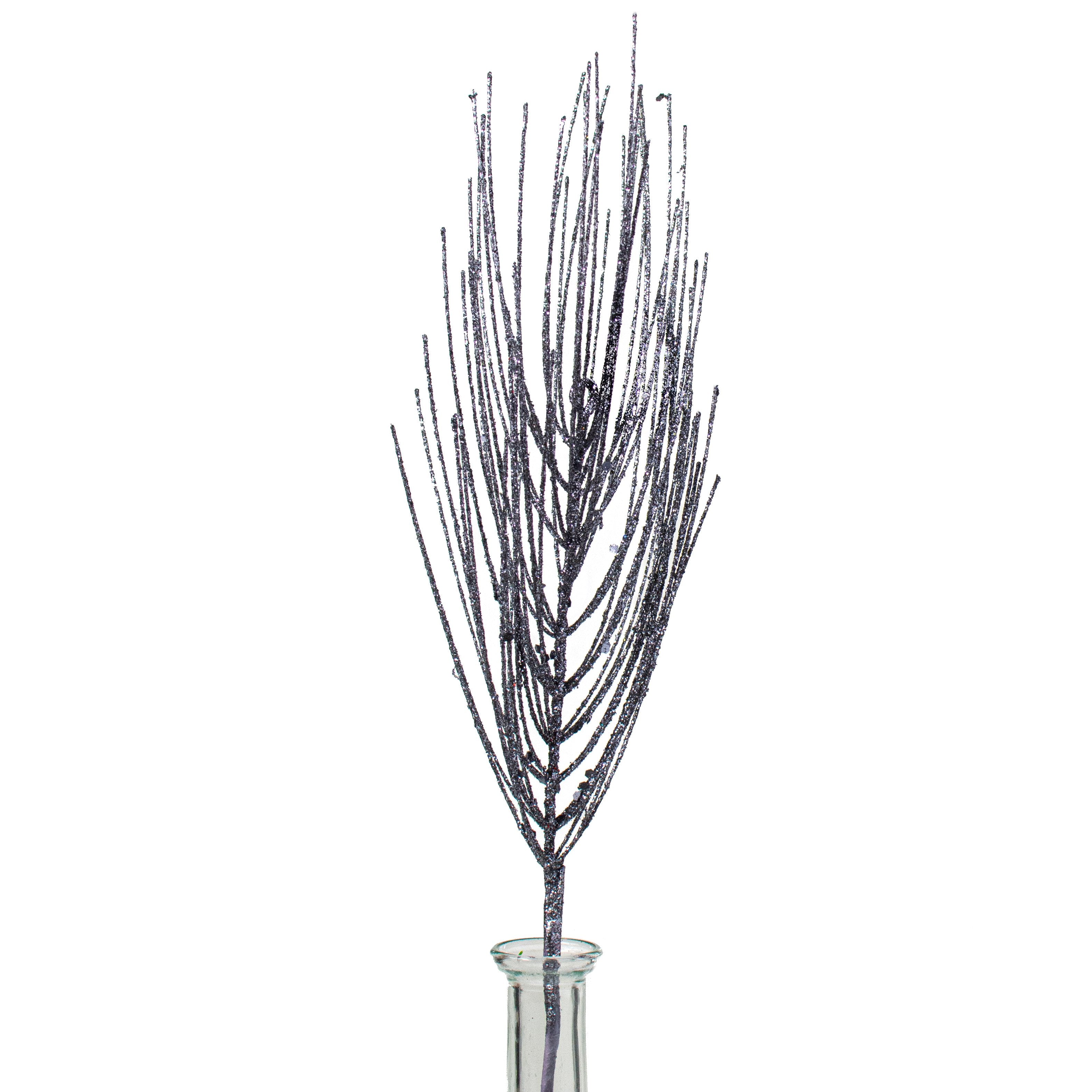16" Glittered Pine Pick: Grey Item Number: 90102-GY