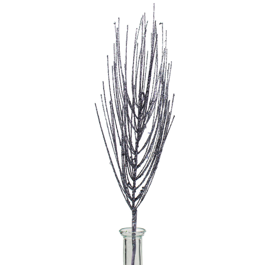16" Glittered Pine Pick: Grey Item Number: 90102-GY
