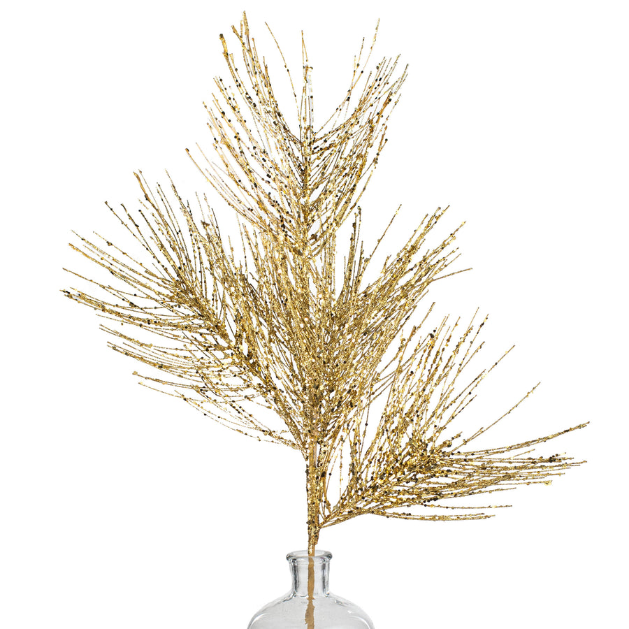 38" Glittered Pine Spray: Gold Item Number: XV798508