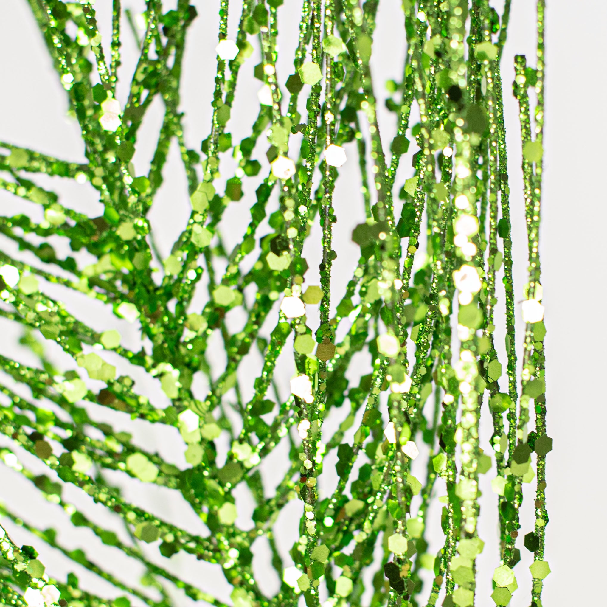 38" Glittered Pine Spray: Lime Green Lifestyle Photo