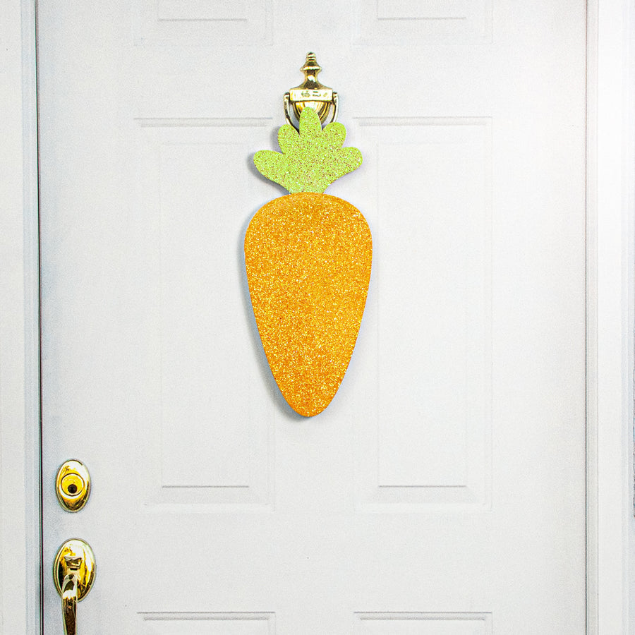 20" Glittered Polyfoam Carrot Hanger Lifestyle Photo