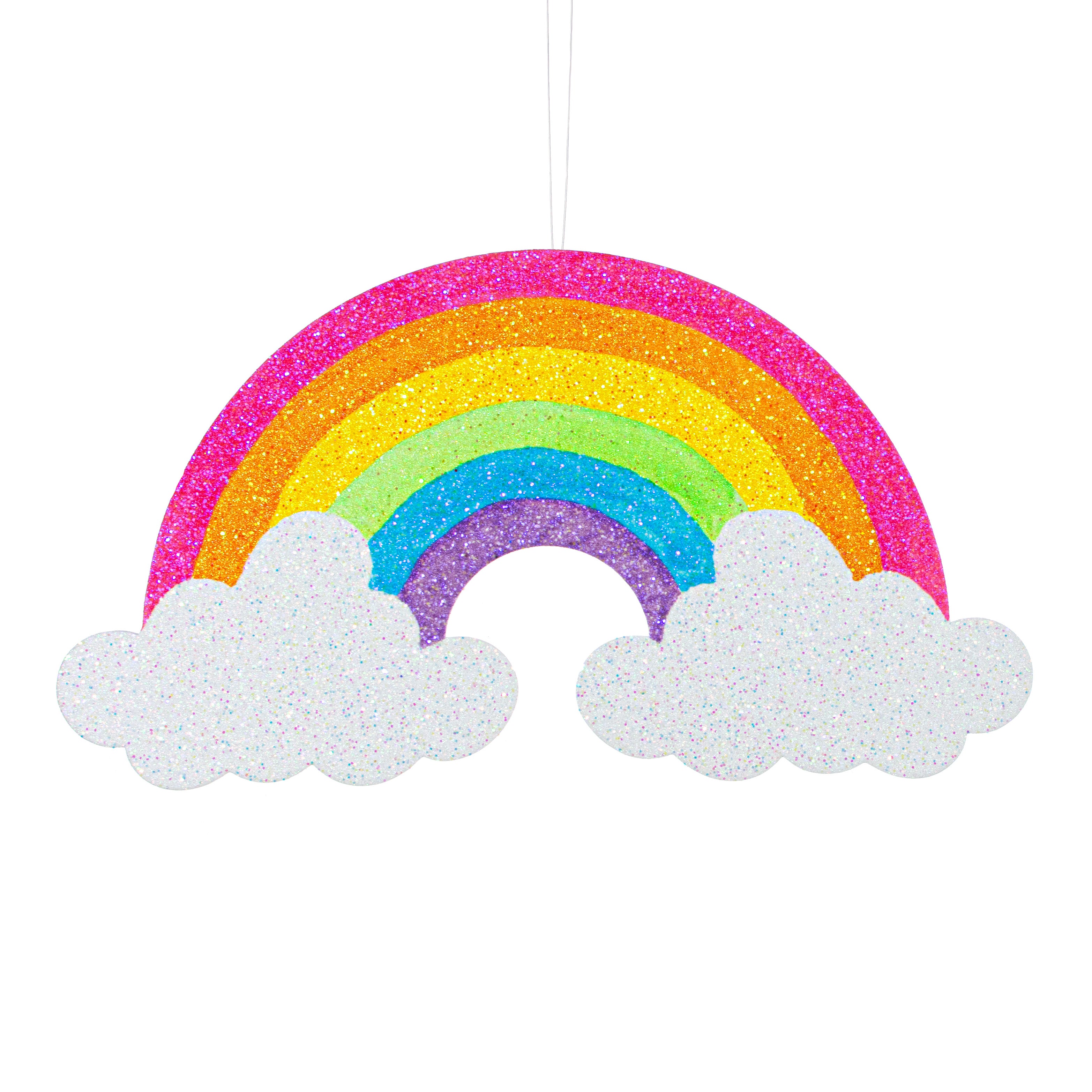 20" Glittered Polyfoam Rainbow Hanger Item Number: MS168345