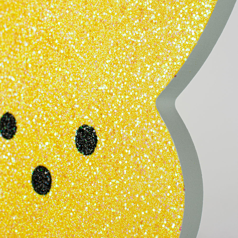 20" Glittered Polyfoam Sugar Bunny: Yellow detail photo 3