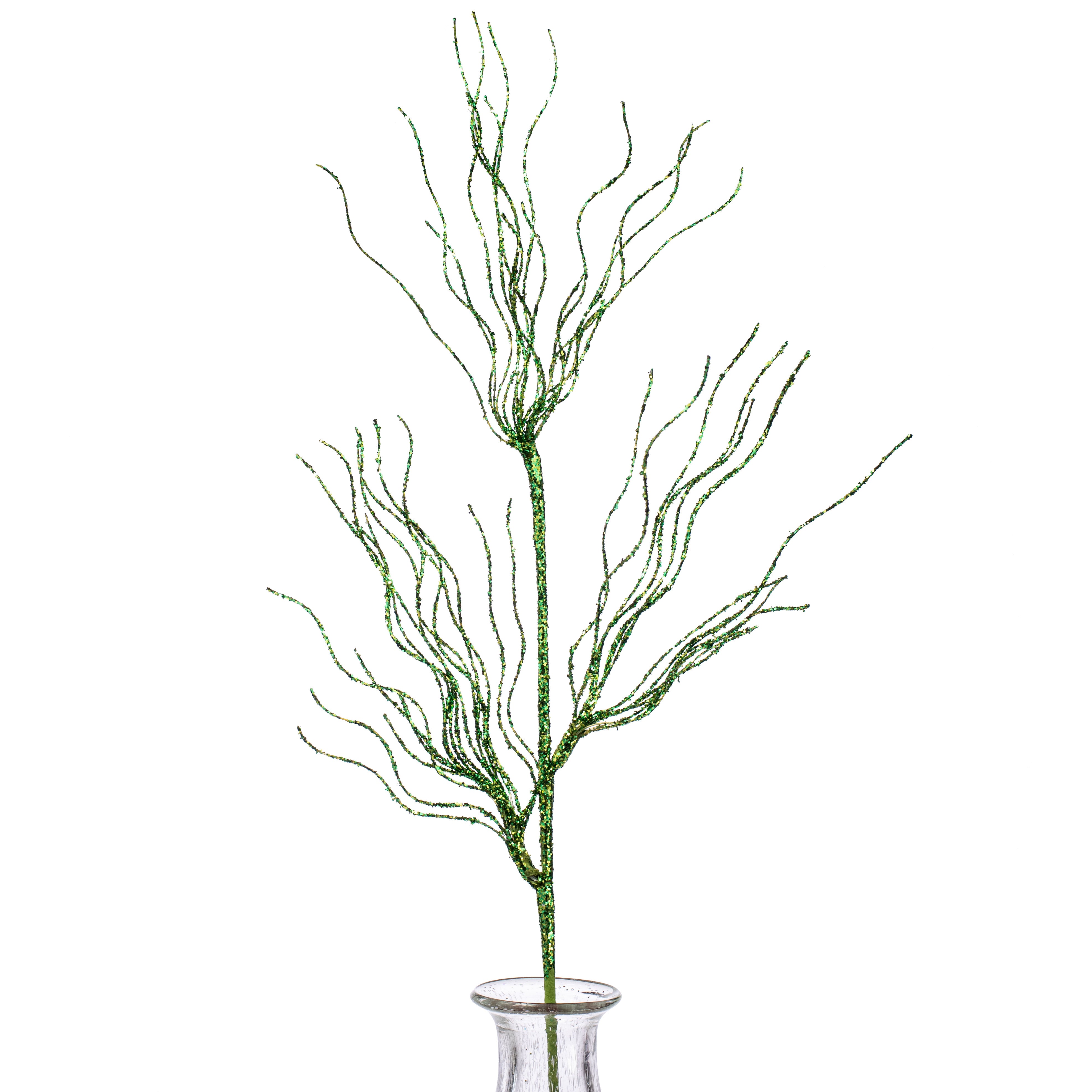 31" Glittered Spiral Pine Spray: Green Item Number: XS756293