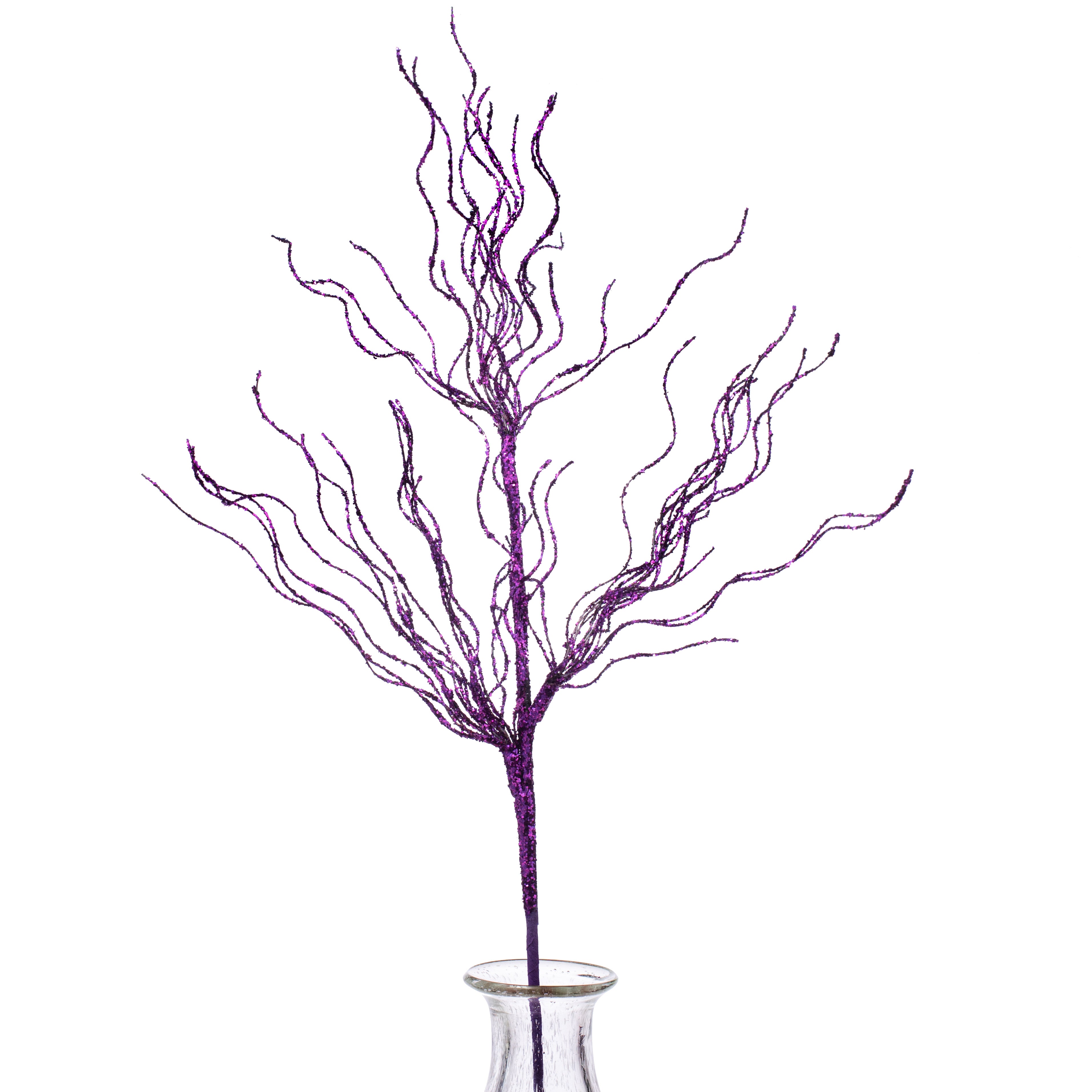 31" Glittered Spiral Pine Spray: Purple Item Number: XS756223