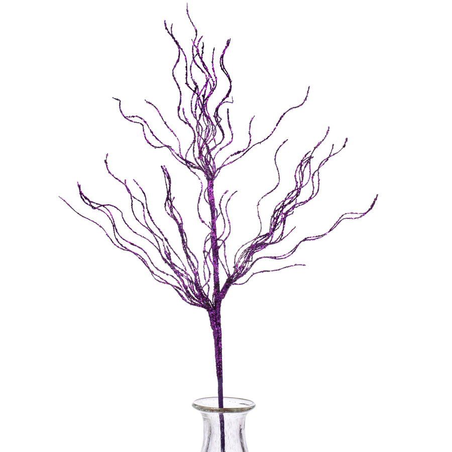 31" Glittered Spiral Pine Spray: Purple Item Number: XS756223