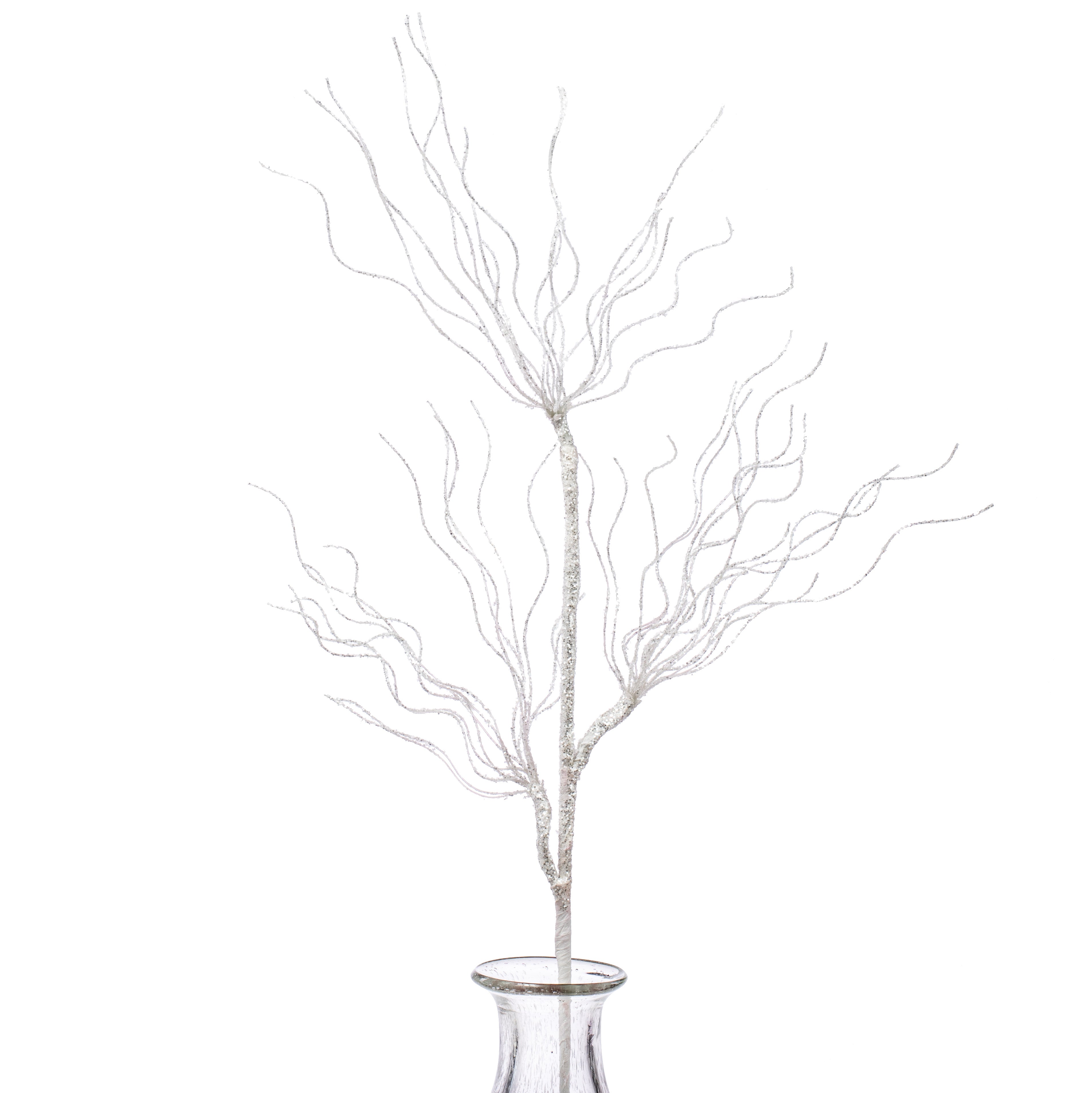 31" Glittered Spiral Pine Spray: White Item Number: XS756227