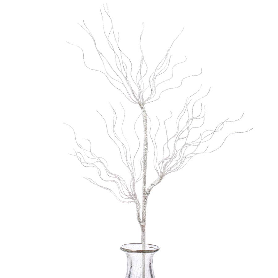 31" Glittered Spiral Pine Spray: White Item Number: XS756227