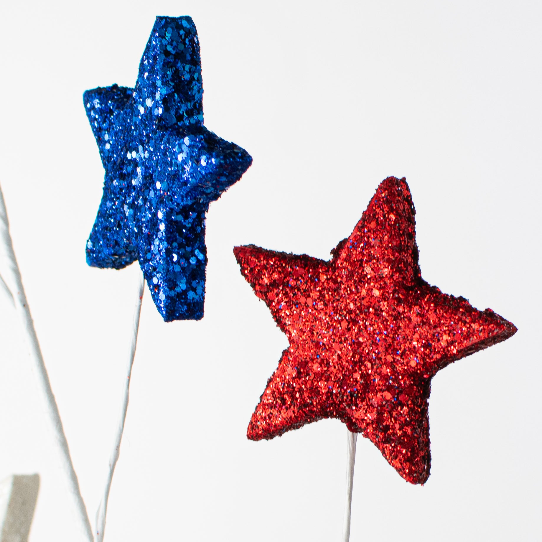 23" Glittered Star Spray: Red, White & Blue Lifestyle Photo
