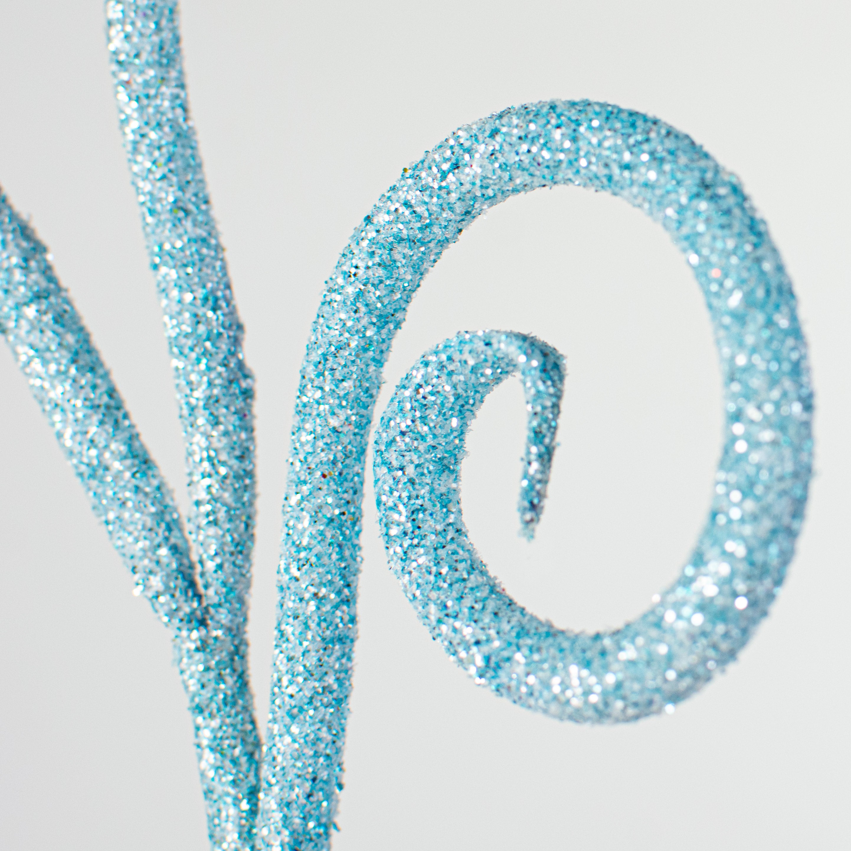 13" Glittered Swirl Pick: Ice Blue Lifestyle Photo