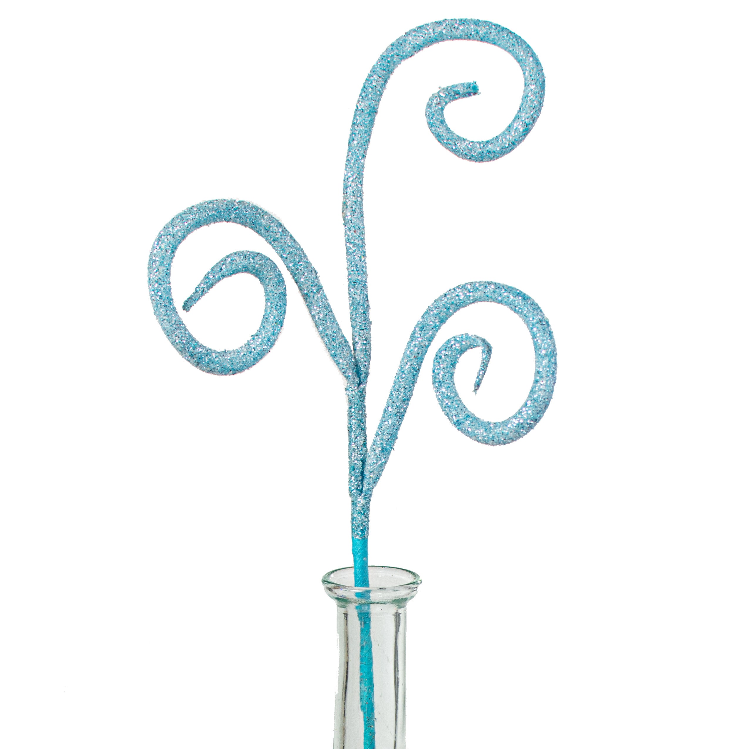 13" Glittered Swirl Pick: Ice Blue Item Number: 72212-AW
