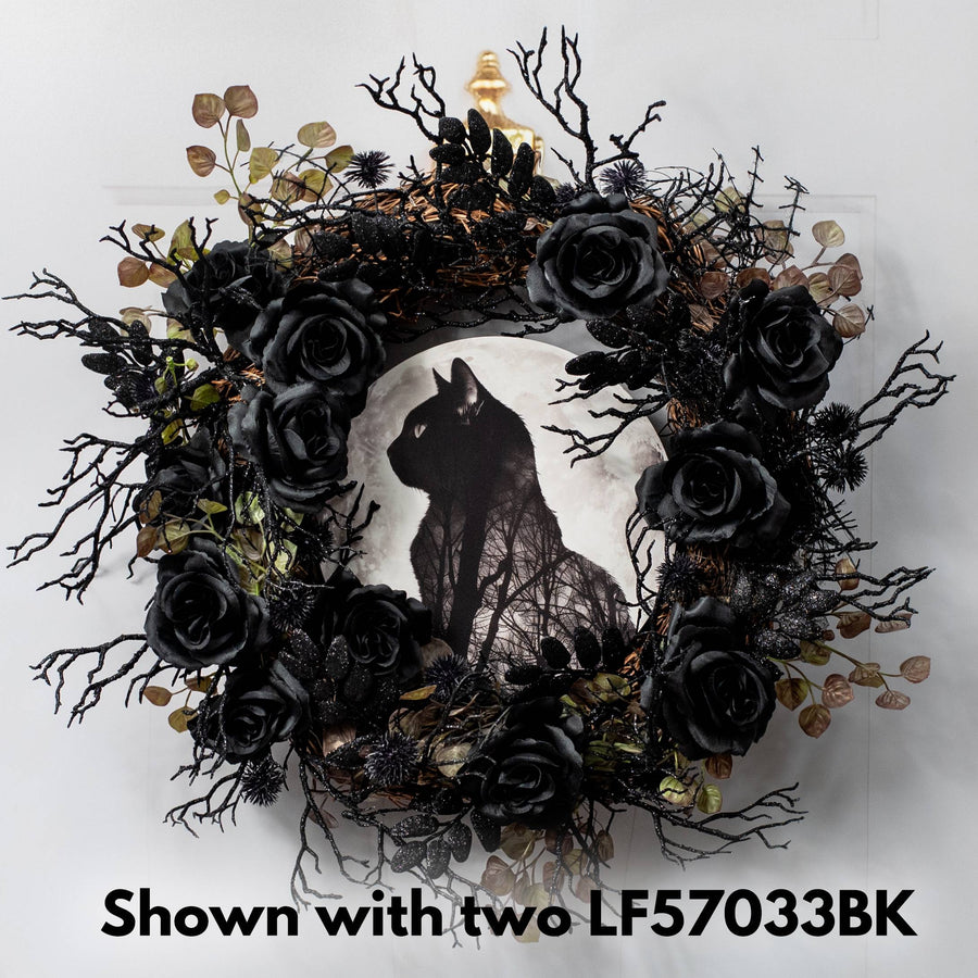 32" Glittered Twig Branch Spray: Black Lifestyle Photo