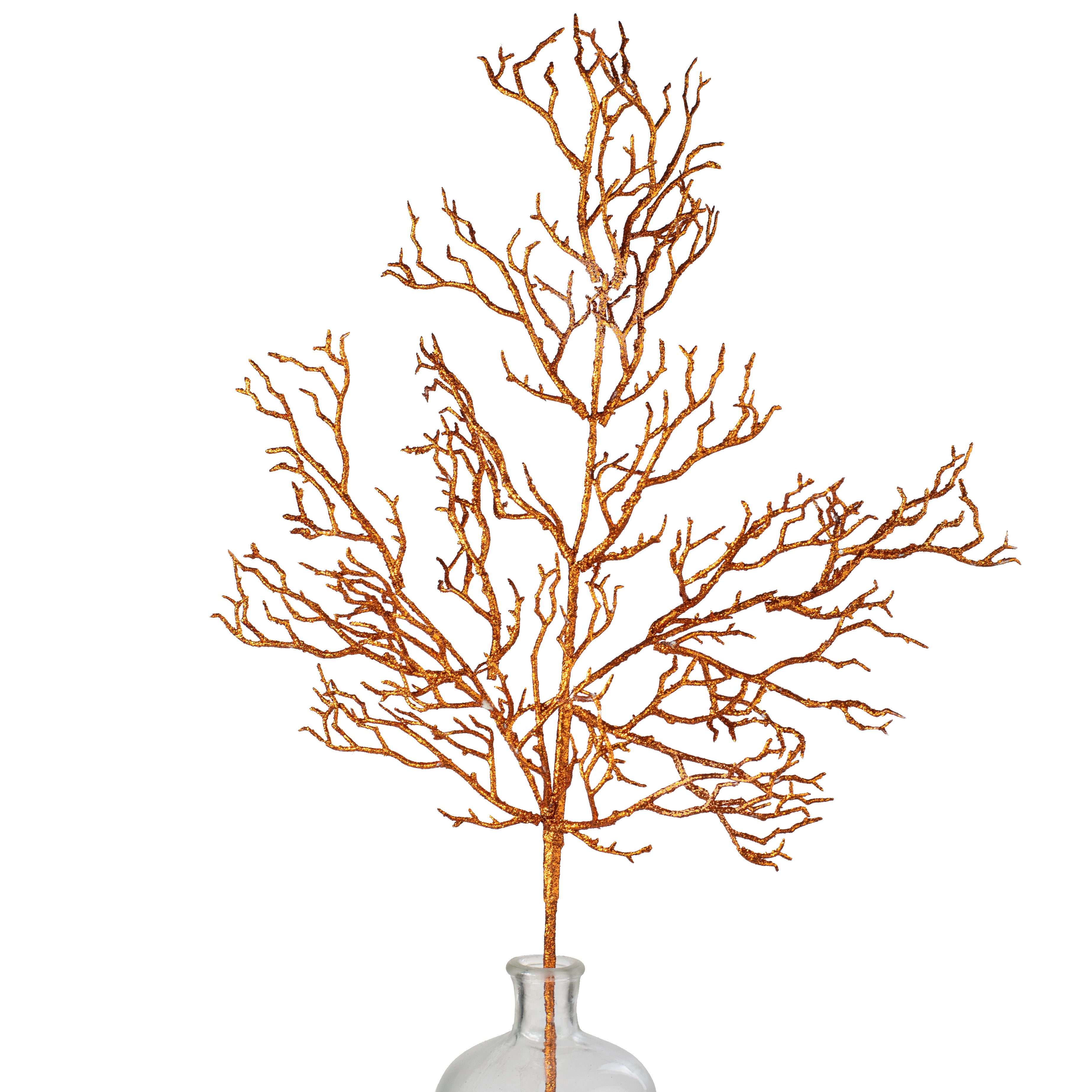 32" Glittered Twig Branch Spray: Orange Item Number: 57033OR