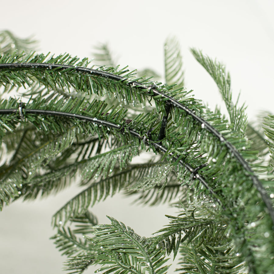 24" Glitzy Hemlock Pine Wreath detail photo 4