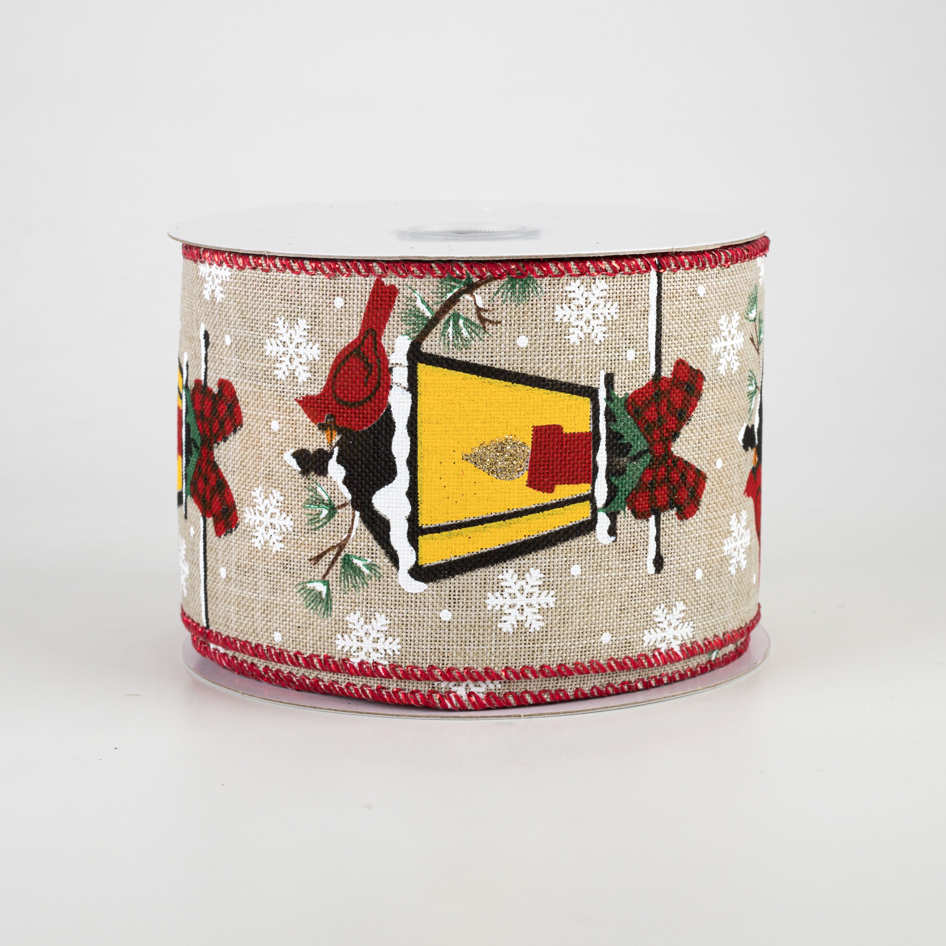 2.5" Glowing Gas Lantern With Cardinal Ribbon (10 Yards) Item Number: 71060-40-15