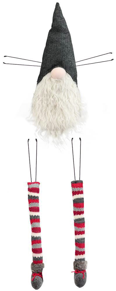 Gnome Wreath Accent: Grey Herringbone (3 Piece) Item Number: XC6230