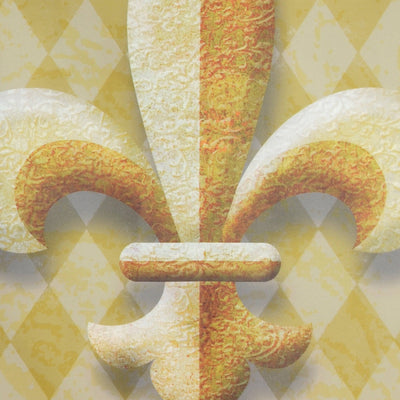 Gold Fleur De Lis Large Flag Lifestyle Photo