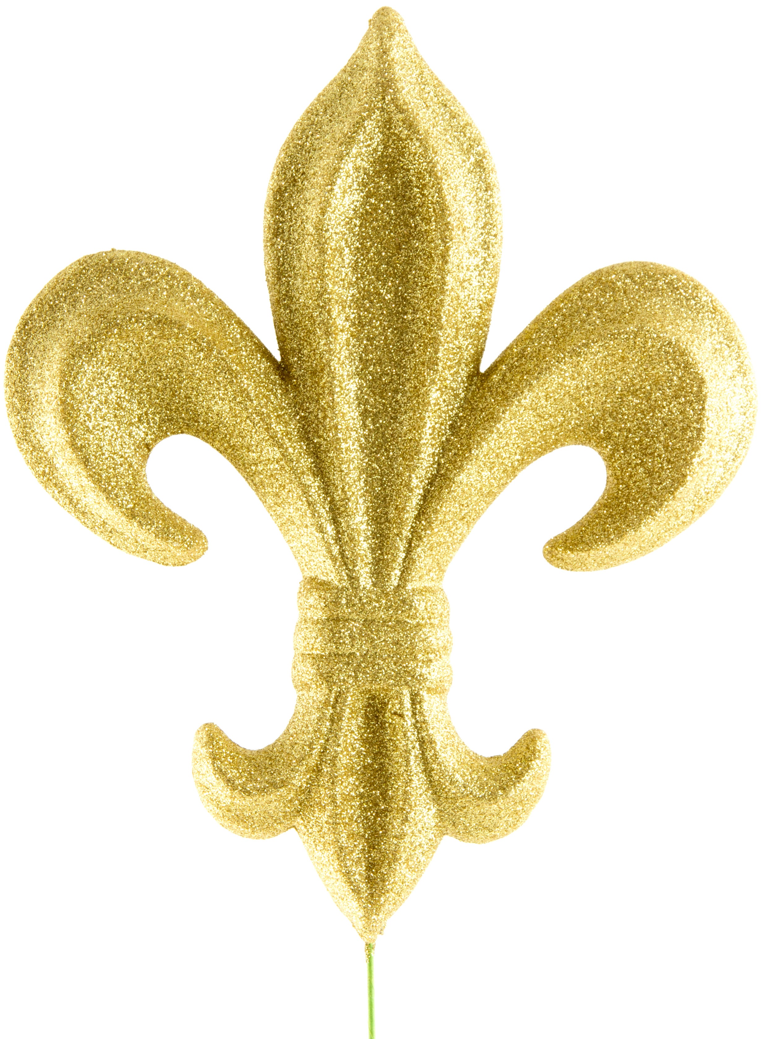 Gold Glitter Fleur De Lis Pick: 10" detail photo 3