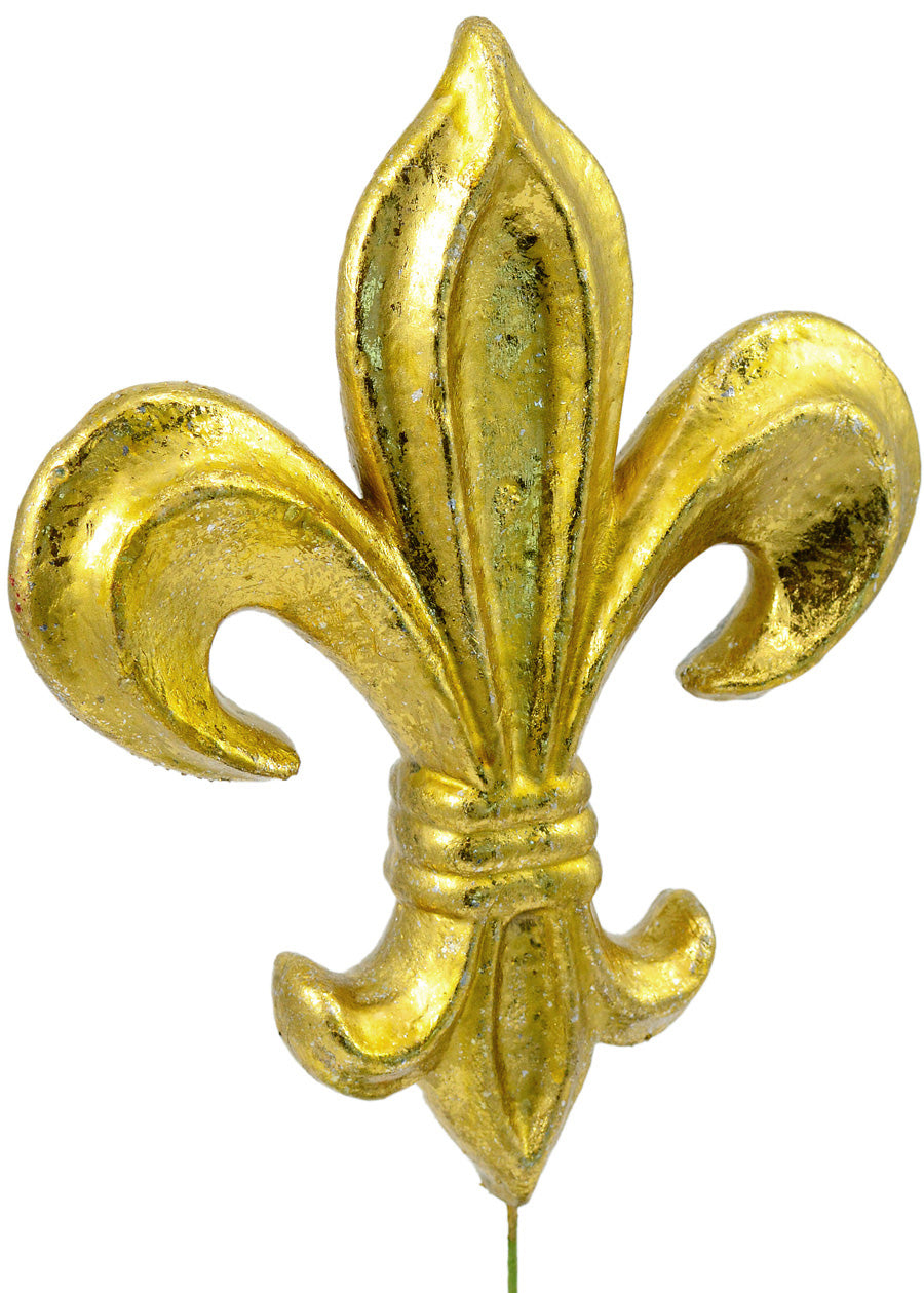 Gold Leaf Fleur De Lis Pick: 10" detail photo 3