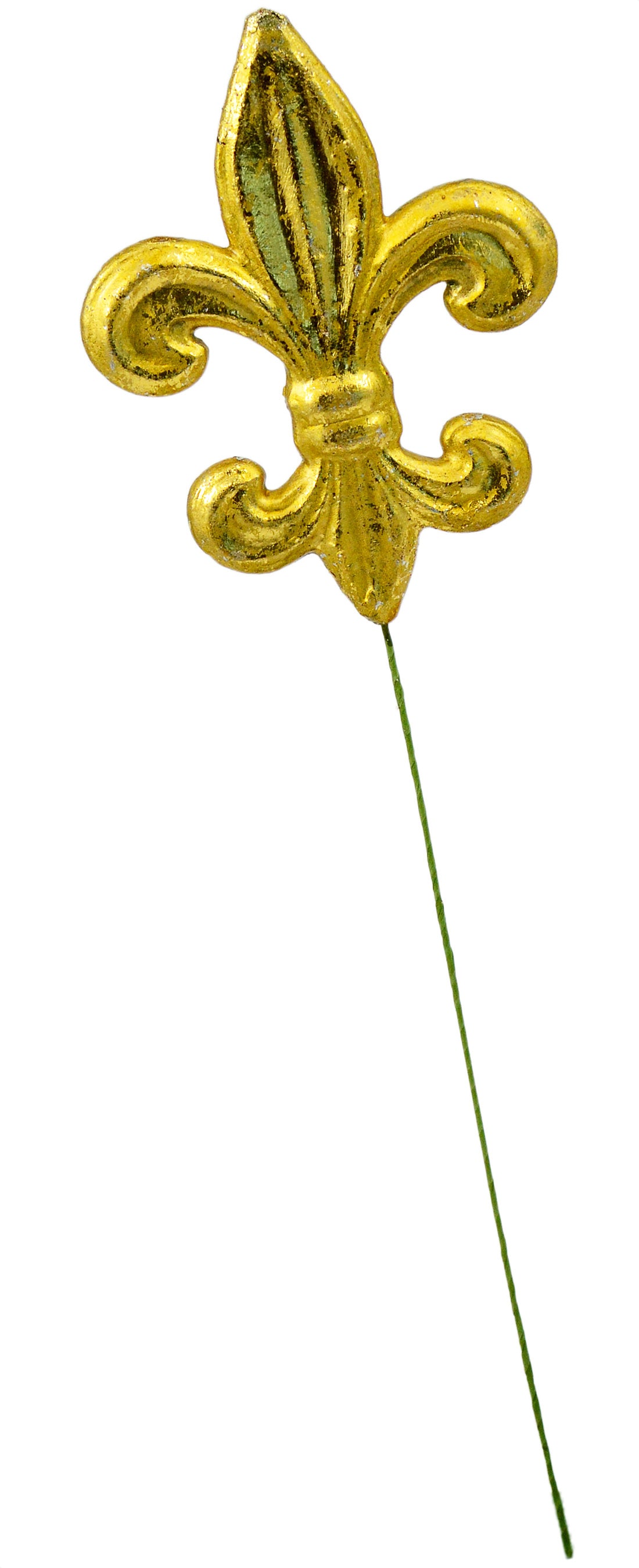 Gold Leaf Fleur De Lis Pick: 6" Item Number: MZ1618H6