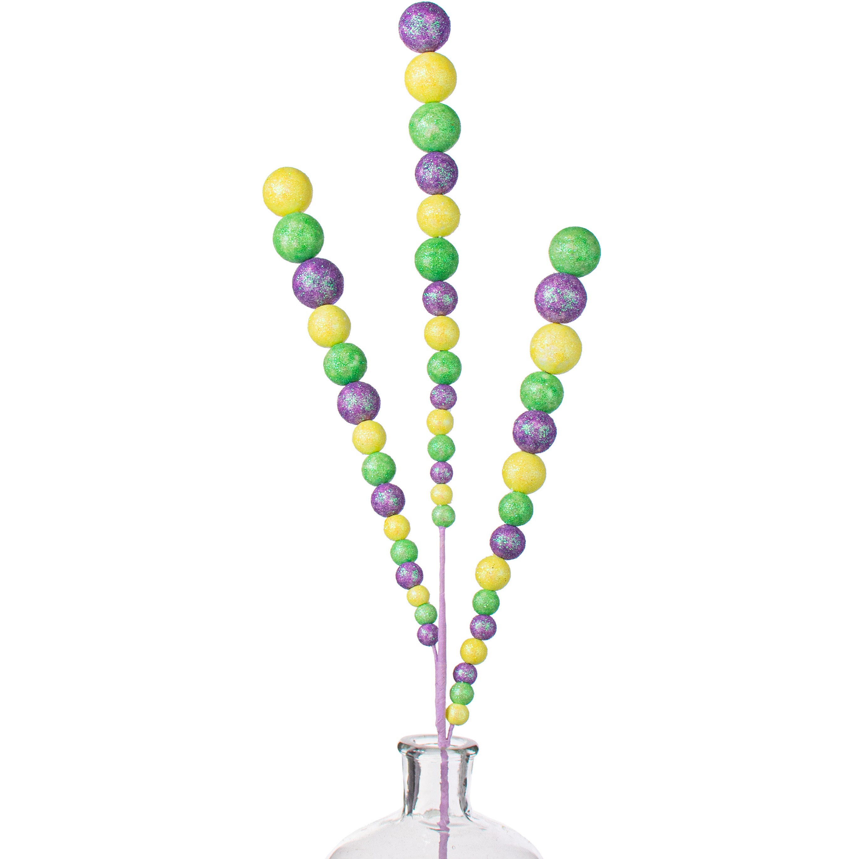 29" Graduated Ball Spray: Yellow, Lime Green, Lavender Item Number: MN0341J3