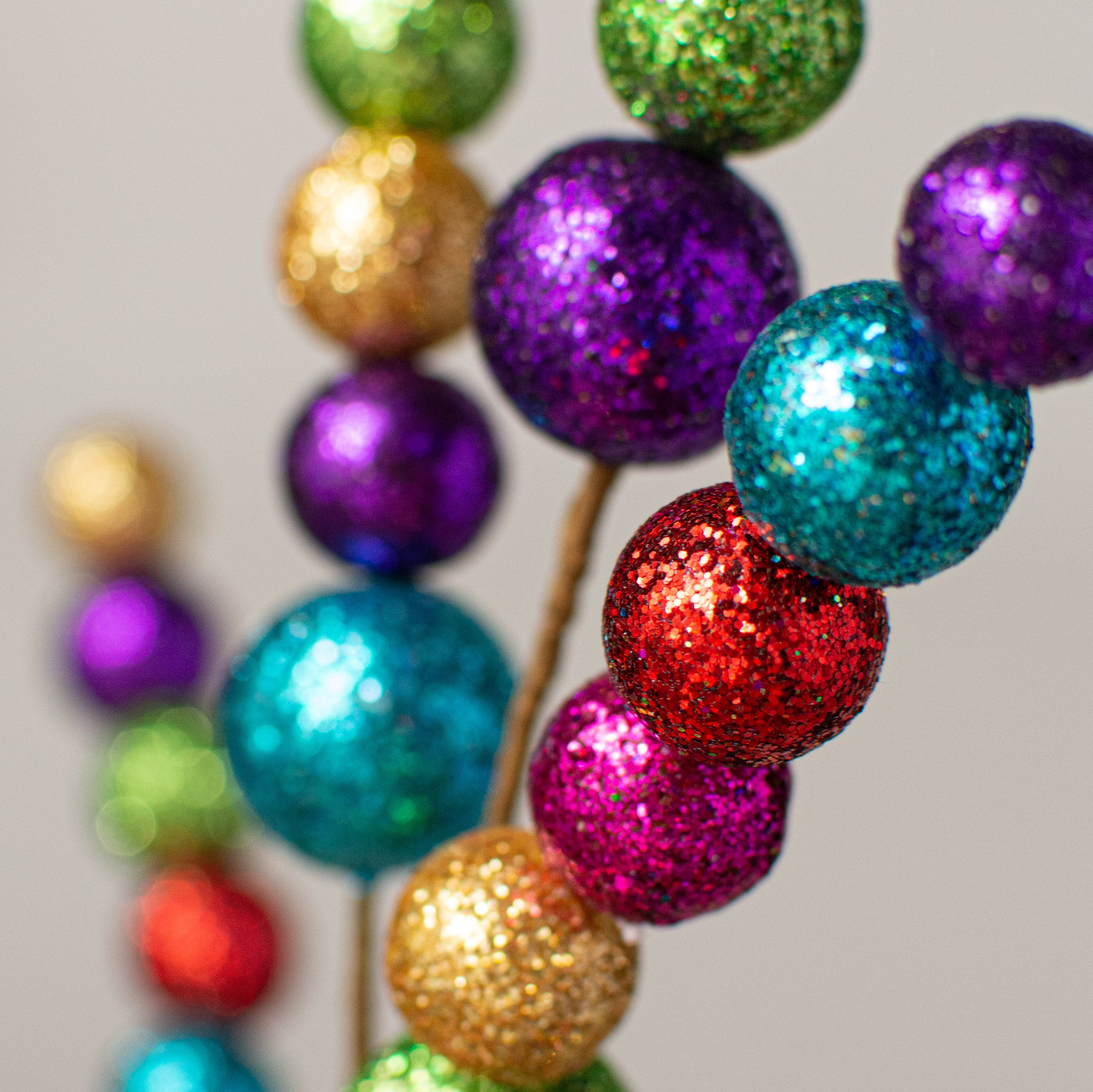 20" Graduated Glitter Bead Spray: Rainbow Lifestyle Photo