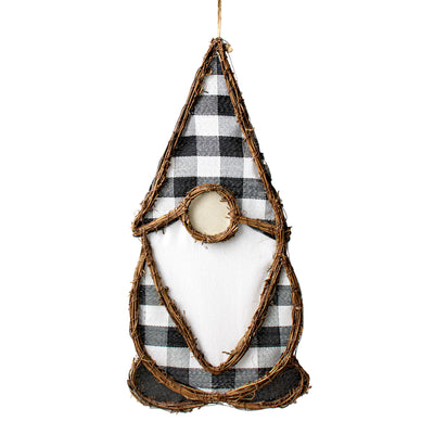 20" Grapevine Hanger: BW Check Gnome Item Number: KG3083