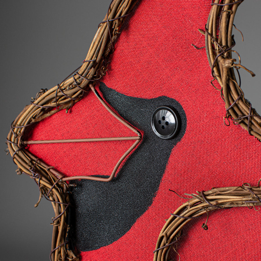 20" Grapevine Hanger: Cardinal detail photo 3