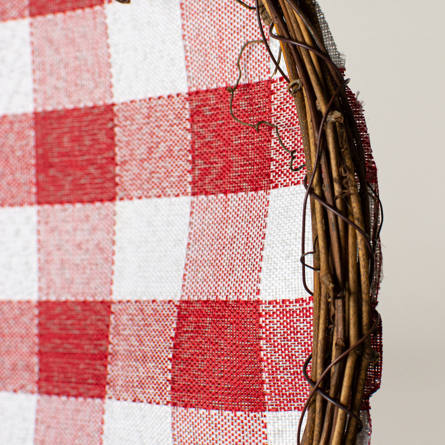 22" Grapevine Hanger: Check Heart detail photo 3