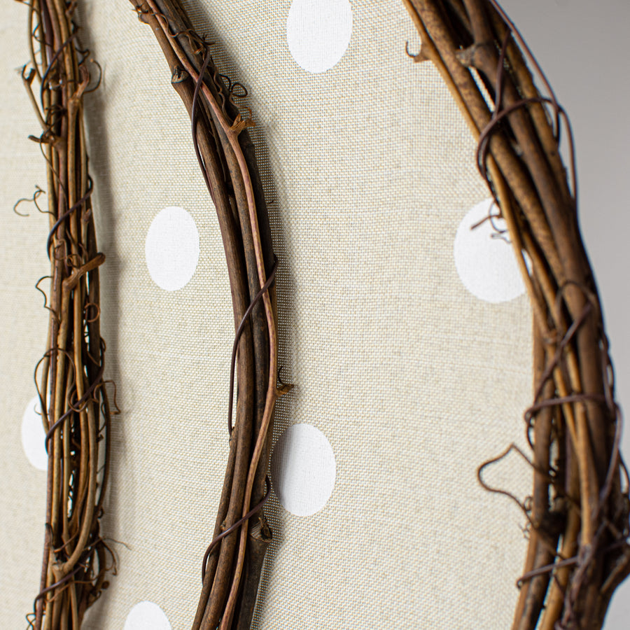 16" Grapevine Hanger: Cream Pumpkin detail photo 3