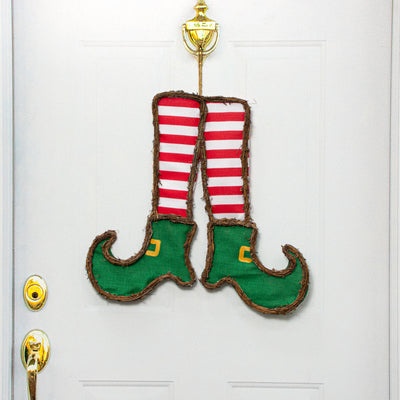 22" Grapevine Hanger: Elf Legs Lifestyle Photo